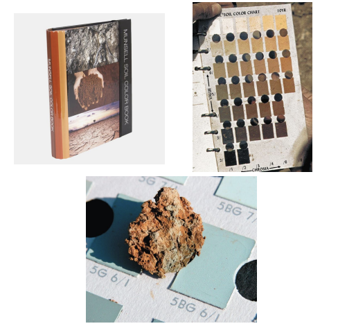 <p><strong>describe how the munsell color chart is used to determine soil color.</strong></p>