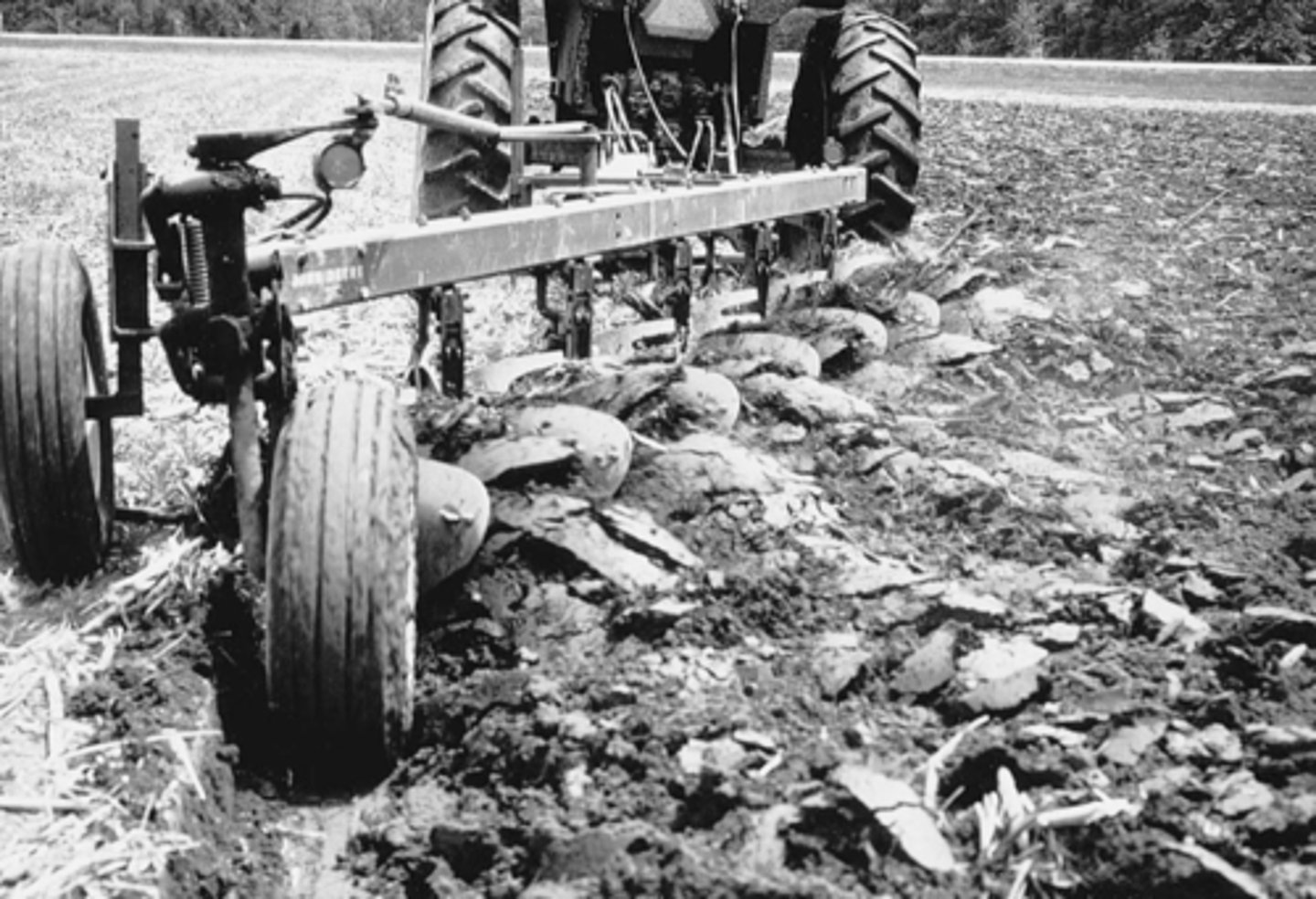 <p>An aggressive form of tilling that disturbs the soil 15-20 cm below the surface.</p>