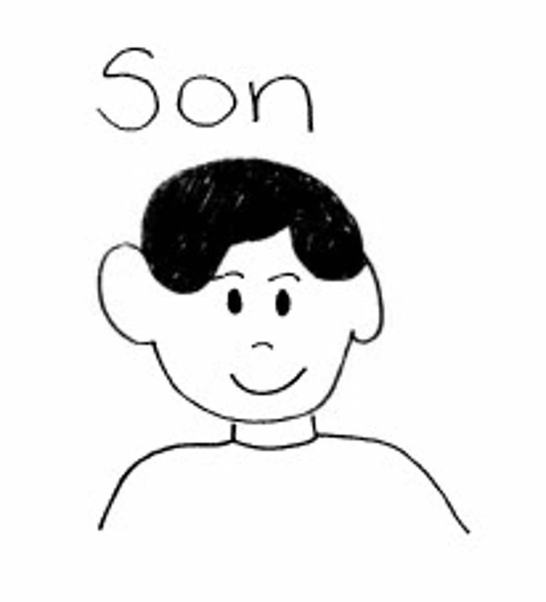 <p>son; child / pl.</p>