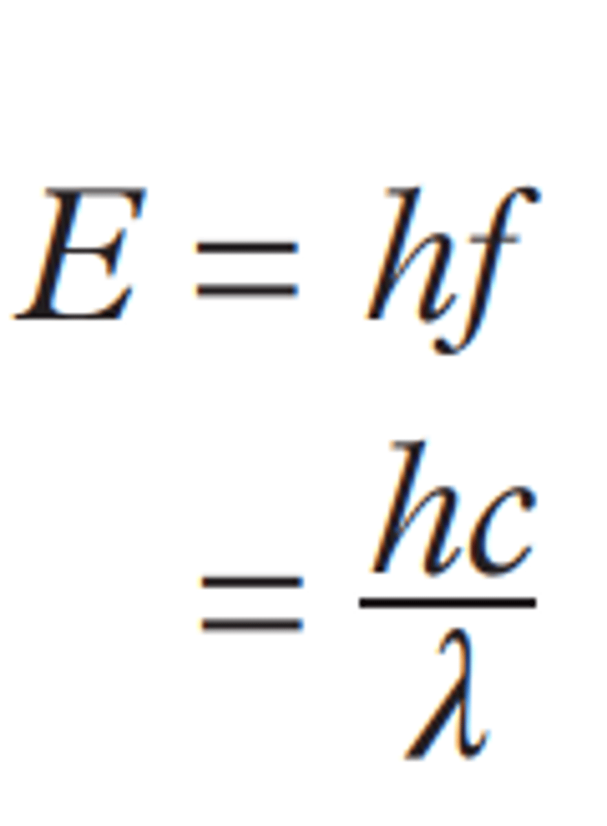 <p>Displays the relationship between frequency and energy. It accounts for the quantised nature of light and plays a key role in the understanding of phenomena such as the photoelectric effect and Planck's law of black-body radiation.</p>