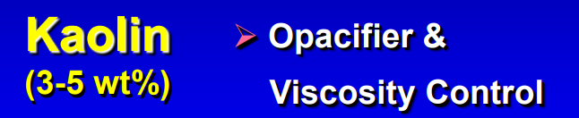 <p>opacifier and viscosity control </p>