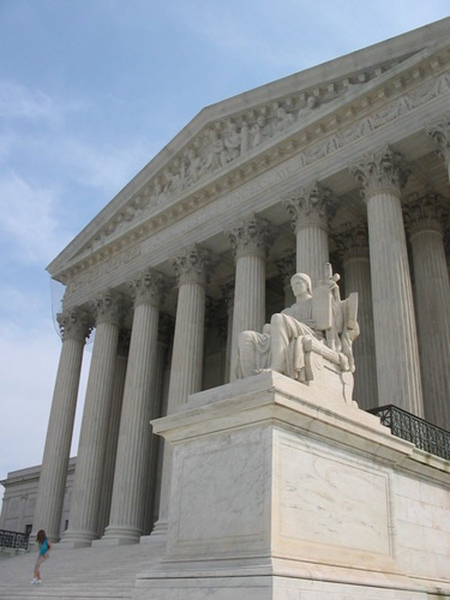 <p>Latin for "let the decision stand." Supreme Court policy of following precedent in deciding cases.</p>
