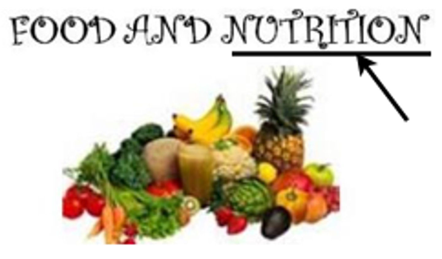 <p>nutrition / nourishment</p>