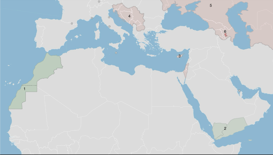 <p>6 (event and year)</p>