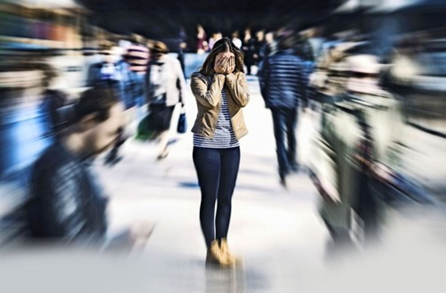 <p>unanticipated and overwhelming biological, cognitive, and emotional experiences of anxiety</p>