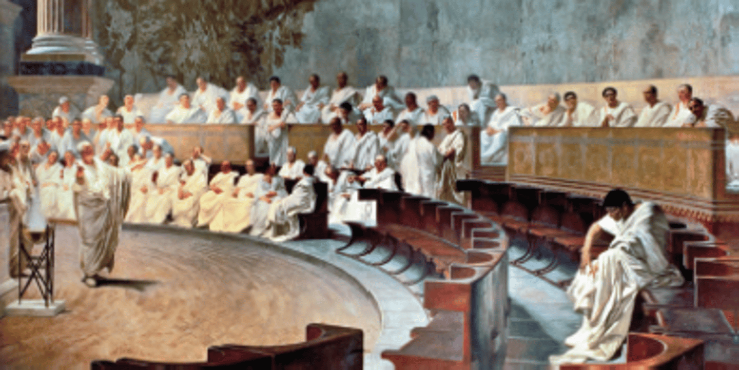 <p>educated and usually influential male members of one of ancient Rome's aristocratic families; usually wealthy landowners</p>