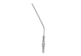 <ul><li><p>is a right angle tube with a small diameter; used when little or no fluid except capillary bleeding and irrigating fluid is encountered, such as brain, spinal, plastic and ortho procedures</p></li></ul><p></p>