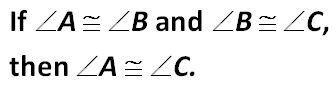 If a = b and b = c, then a = c