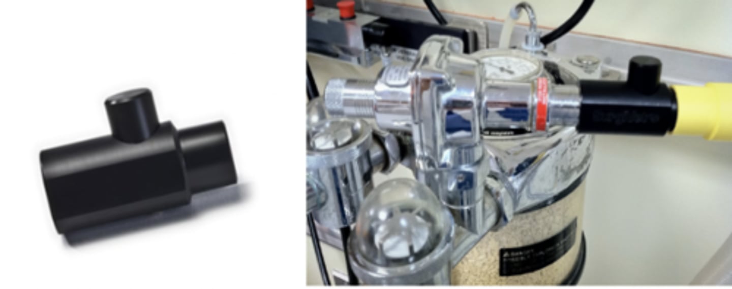 <p>- A device which acts as a button to hold down over the pop-off valve to hold it closed transiently (not sufficient for pressure checking a breathing system).</p>