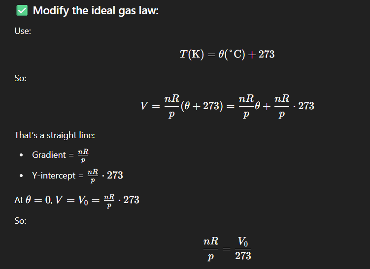 <p>Must convert to kelvin, then re arrange to get equation of straight line! (D))</p>