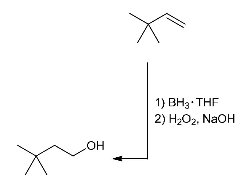 <p>For Alkenes: Anti-Mark addition of H and OH, removing alkene bond and adding OH to the less sub C (Opposite of H3O+)<br><br>For Alkynes: Turns alkyne into an aldehyde</p>
