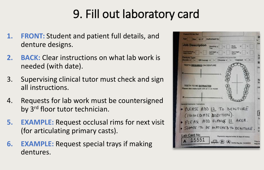 <p>laboratory card</p>