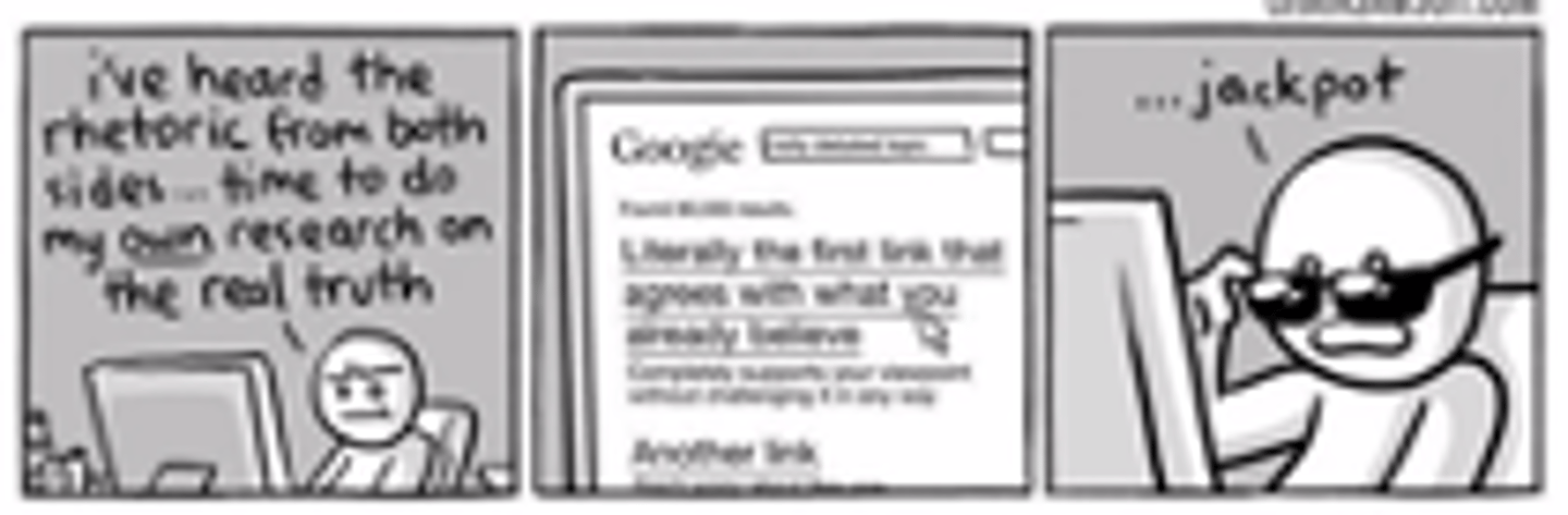 <p>selecting information that supports a particular position, usually a controversial one</p>