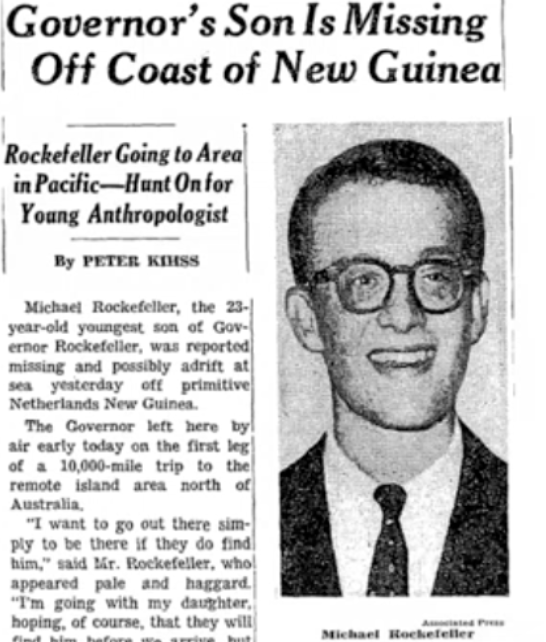 <p>Micheal Rockefeller</p>