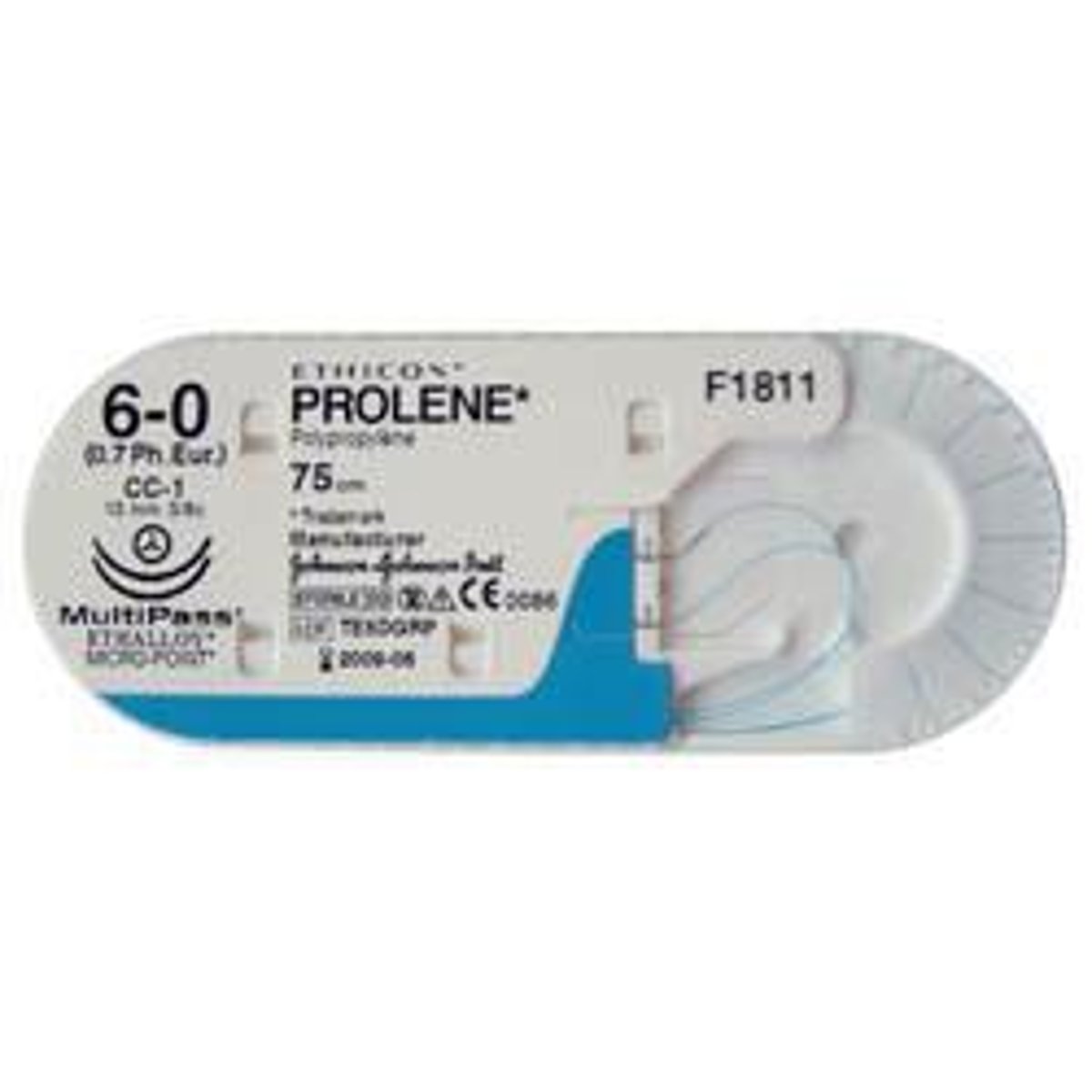 <p>6-0 or 7-0 polypropylene</p>