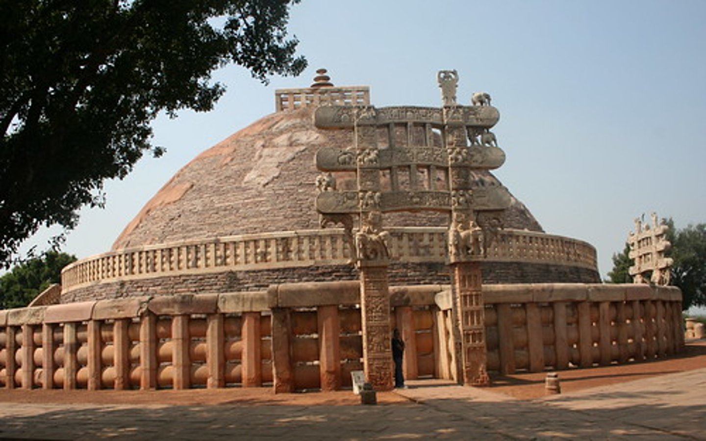 <p>Madhya Pradesh, India</p><p>Buddhist</p><p>Maurya, late Sunga Dynasty</p><p>c. 300 BCE - 100 CE</p><p>Form: Stone masonry, sandstone on dome</p><p>Function: The foundation of worship, a mound-shaped shrine that often contains relics inside.</p><p>For Buddhists, the stupa provides the foundation for worship. Stupas are mound-shaped shrines that often contain relics inside.</p>