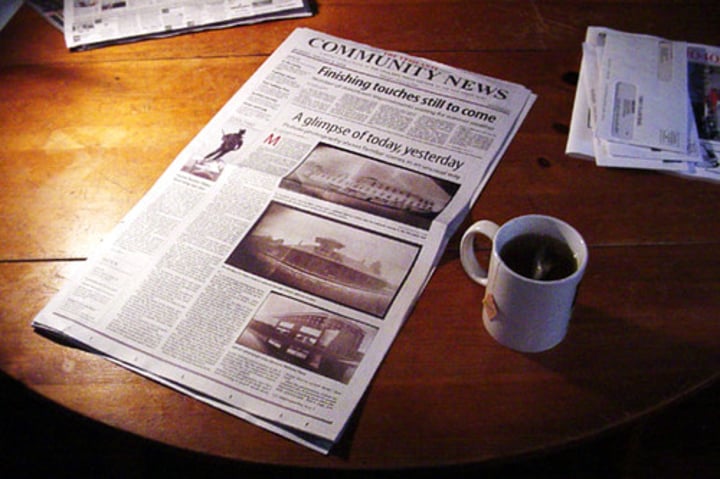 <p>the newspaper</p>