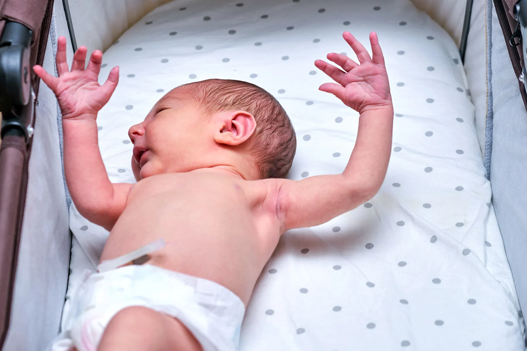 <p><strong>Stimulus:</strong> sudden noise</p><p><strong>Response:</strong> shoulder abduction and elbow and finger extension followed by arm flexion and abduction</p><p><strong>Age of Suppression:</strong> 4-6 months</p>