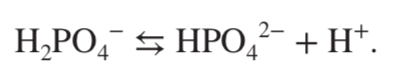 - Proceeds to the right to release H+ and lower pH
- Proceeds to the left to bind H+ and raise pH
- Optimal pH of system is 6.8 
- Most important in renal tubules and ICF where phosphates are more concentrated.