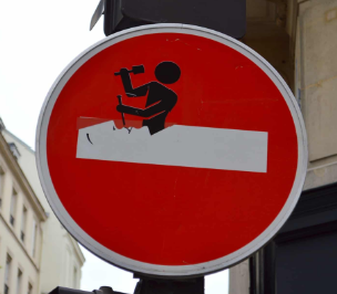 <p>disrupting a message on things like road signs</p>