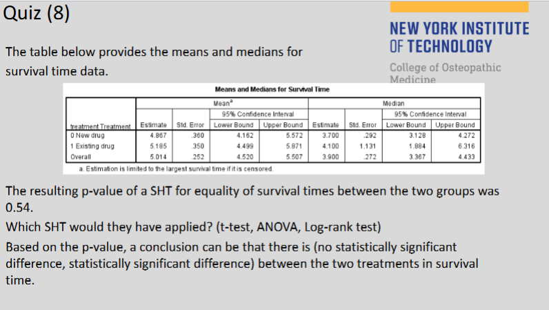 <p>(130) <span>Based on the p-value, a conclusion can be that there is</span></p>