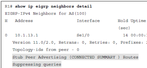 <p>show ip eigrp neighbors detail</p>