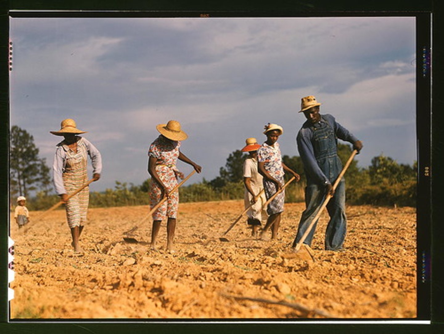 <p>A system used on southern farms after the Civil War in which farmers worked land owned by someone else in return for a small portion of the crops. This often resulted in debt &amp; being “trapped” on the land.</p>