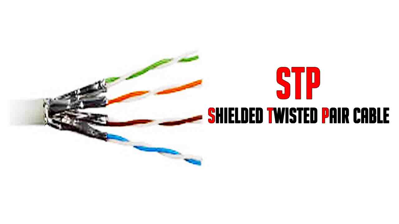 <p>Shielded twisted pair (STP).</p>
