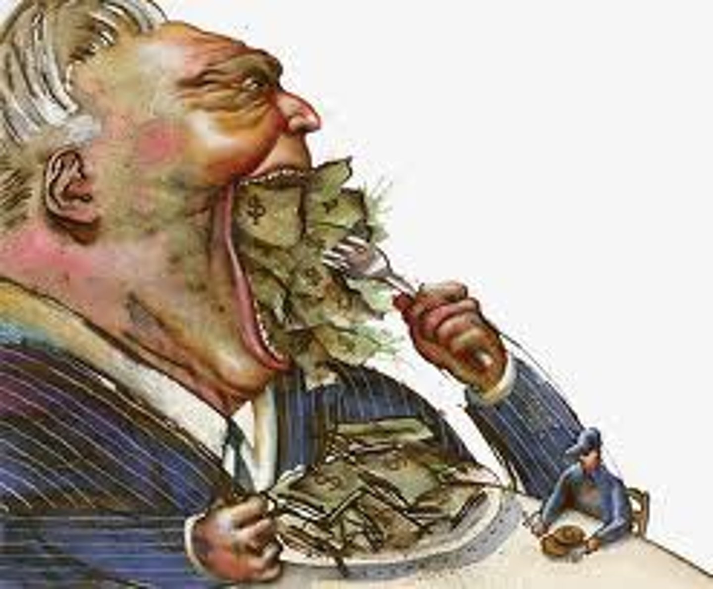 <p>Greedy for wealth or material gain</p>
