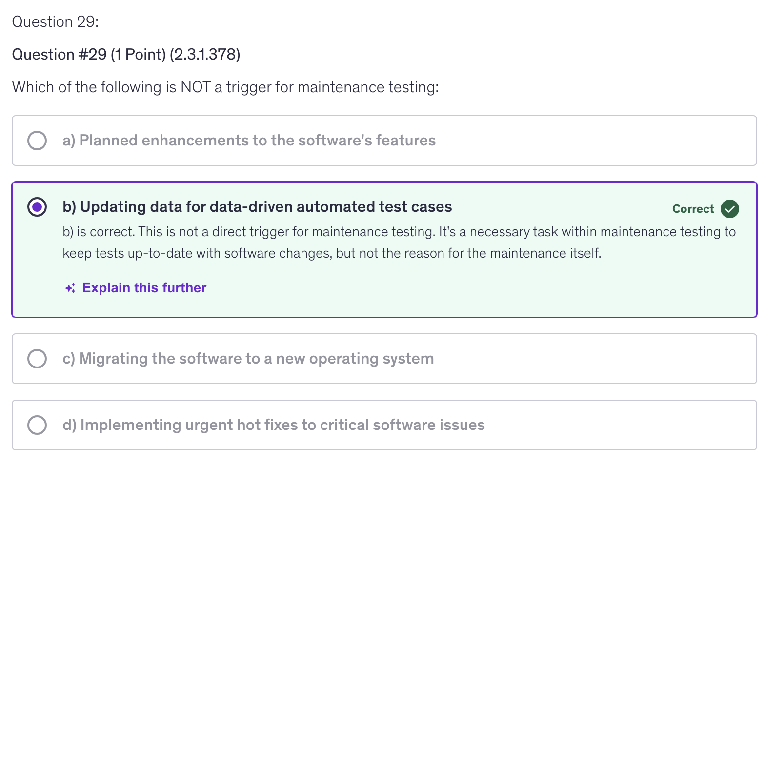 <p>b) Updating data for data-driven automated test cases </p>