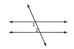 Angles inside two parallel lines on the same side of the transversal are supplementary