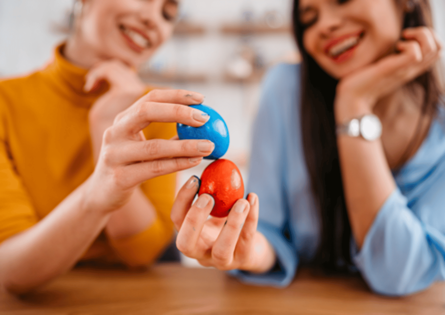 <p>hitting two eggs together to see which one breaks first</p>