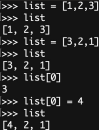 <ul><li><p>denoted by [], and are mutable</p></li><li><p>can address the list as an array</p></li><li><p>can update/assign values to a list</p></li></ul><p></p>