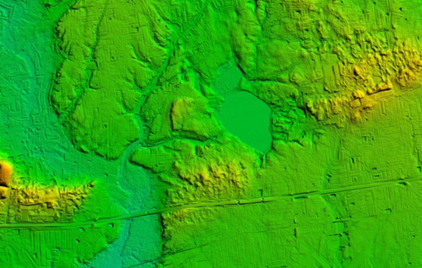 <p>Wide, deep channels in the landscape where a glacier was. Can have shallow streams running through them.</p>