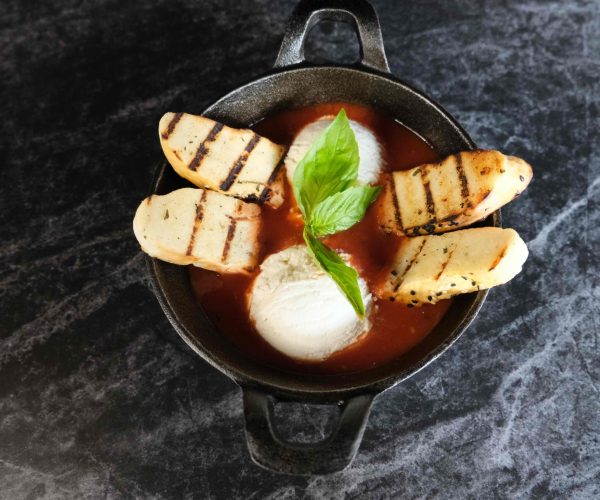 <p>Goat Cheese Tomato Dip*V</p>