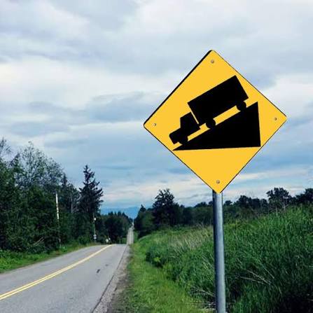 <p>What does Steep Downgrade warn?</p>