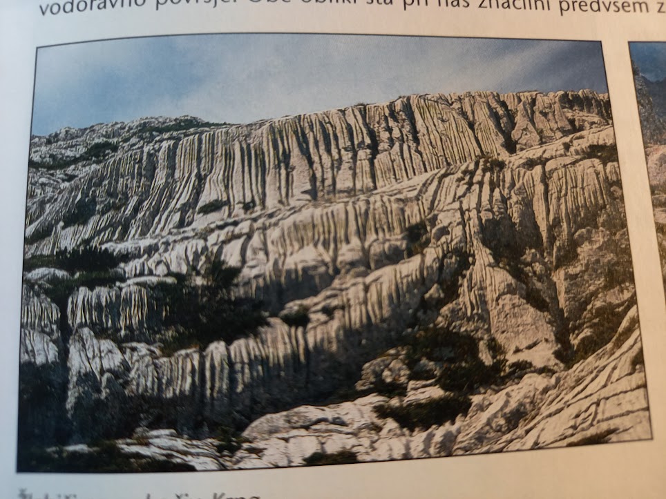 <p>vzporedne poldogovate vdolbine, ki se pojavljajo na površini nagnjene kamnine</p>