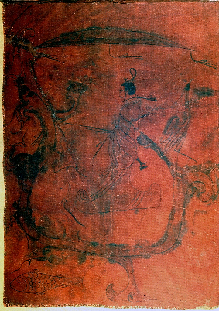 <p>a gentleman riding on a dragon</p>