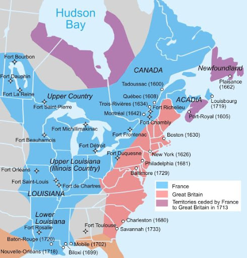 <p></p><ul><li><p>Searched for beavers, causing the French to move further south</p></li><li><p>Semi-cooperative relationships with natives with a lot of fur-trading and a reiaence (on natives) with military, trade, and tried to spread Catholicism</p></li><li><p>Slow and small growing colony</p></li></ul><p></p>