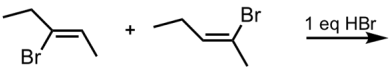 <p>Hydrohalogenation with HBr (Internal Alkyne)</p>