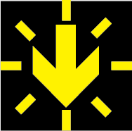 A flashing downward yellow arrow means you can use the freeway lane under the flashing downward