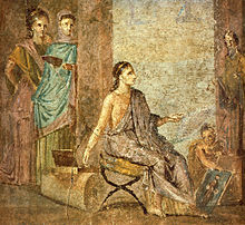 <p>Scenes include: a woman artist, banqueting, contests</p>