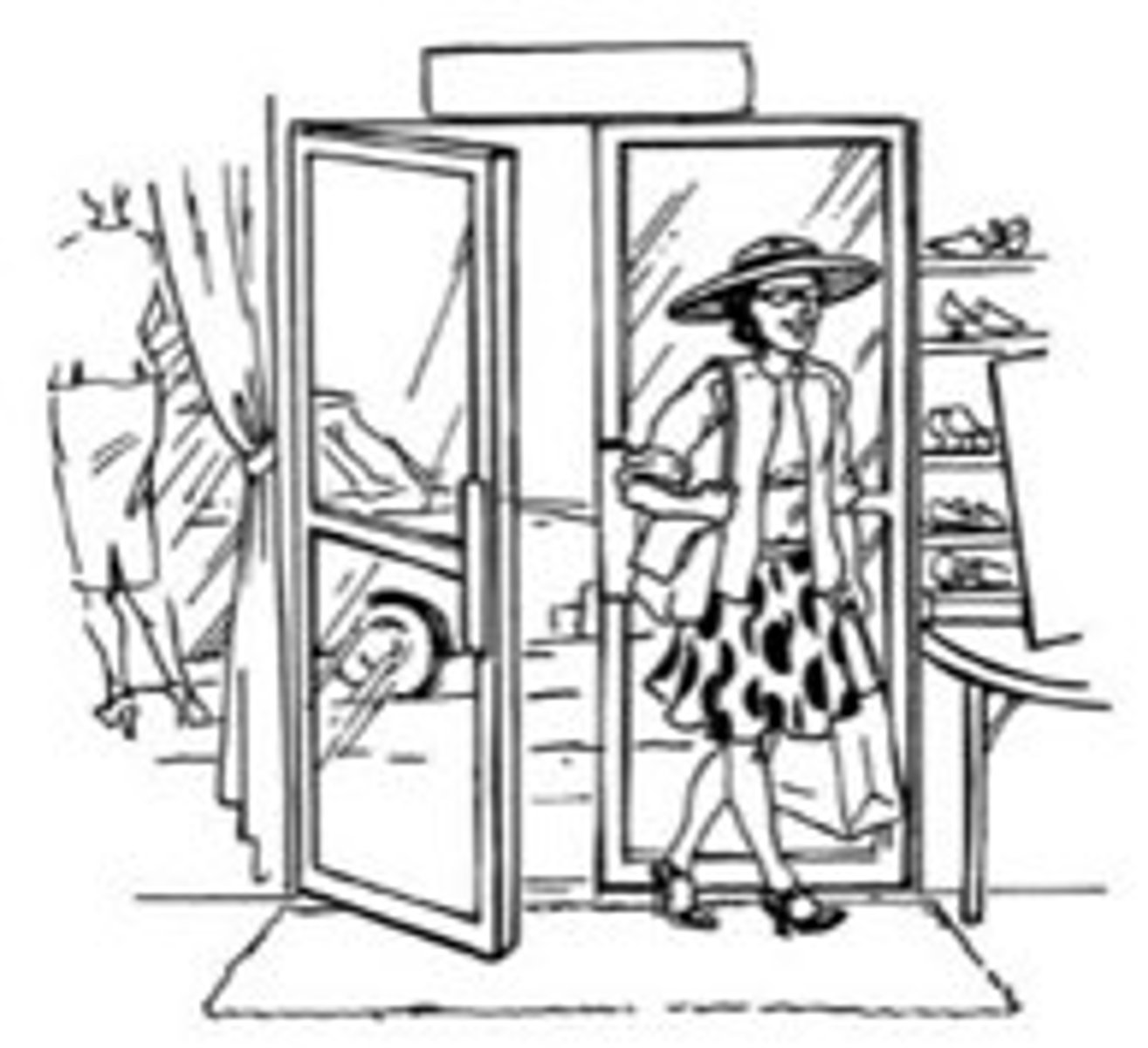 <p>the entrance</p>