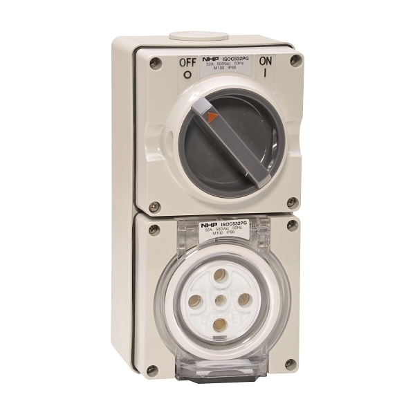 <p>Identify the phase locations of this 3P+N+E outlet</p>