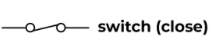 <p>Switch closed</p>