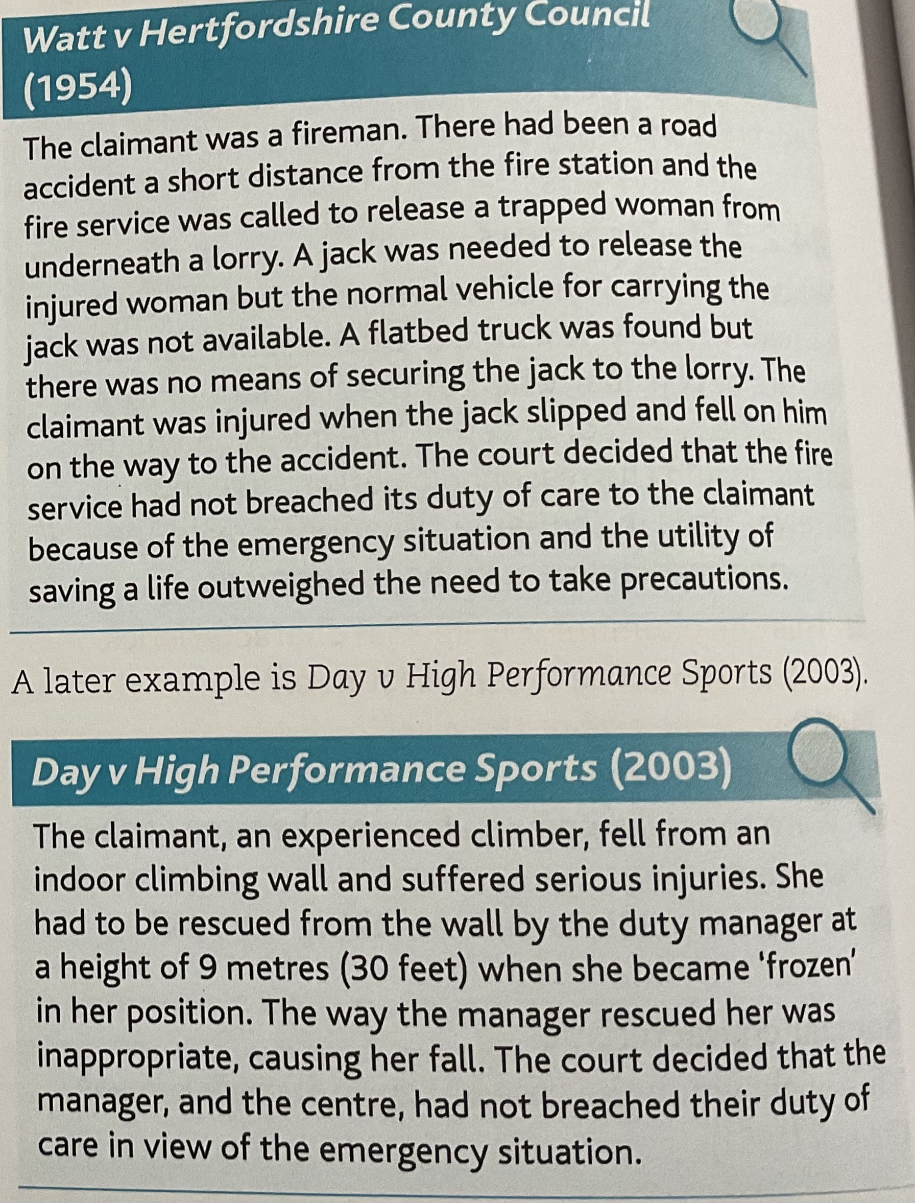 <p>If there is an emergency then greater risks can be taken and a lower standard of care can be accapeted </p>