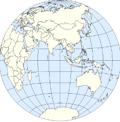 <p><strong>Europe, Africa, Asia, Australia, and the islands of Oceania</strong></p>