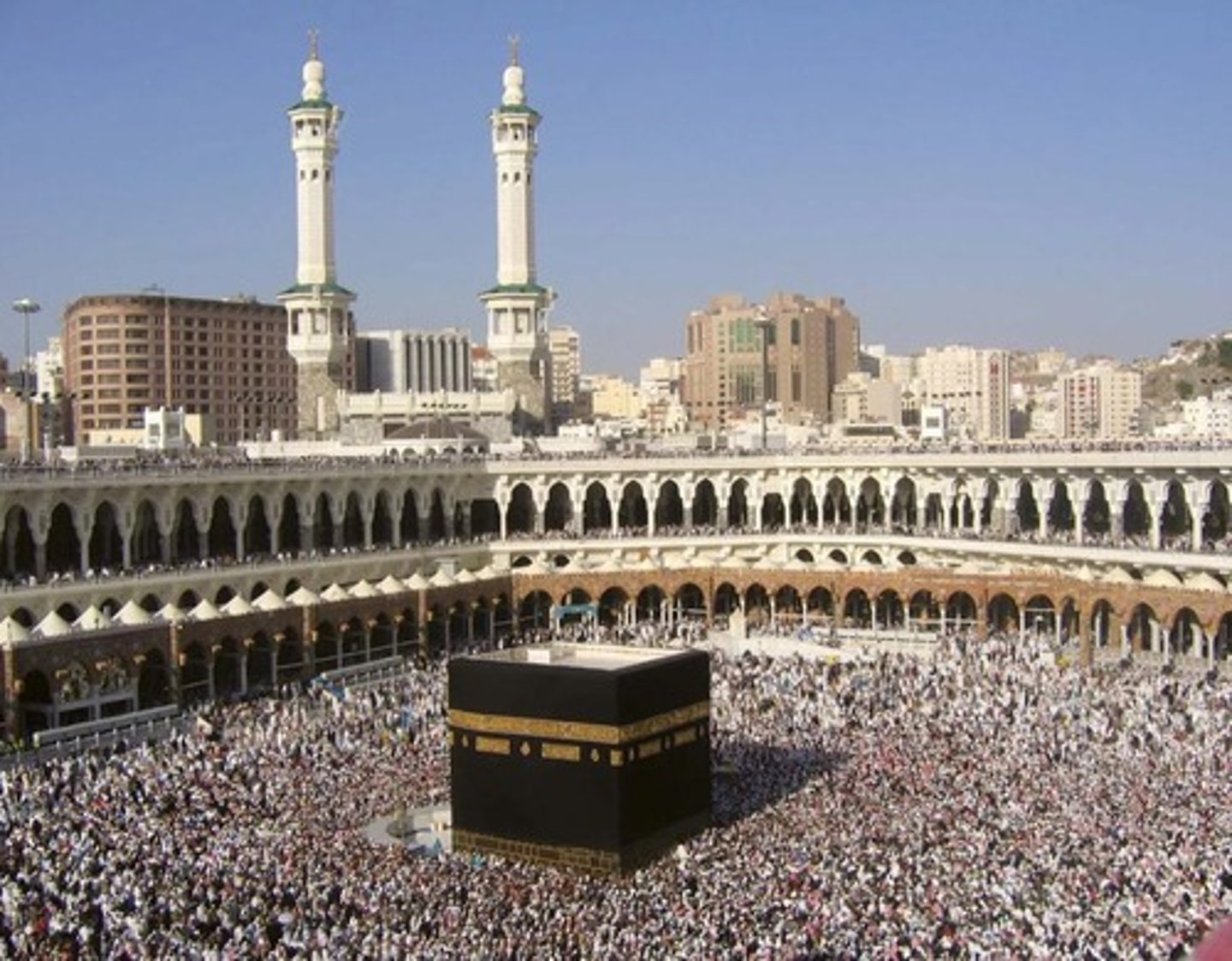 <p>The Kaaba in Mecca is a central religious site for Muslims during the hajj pilgrimage.</p>