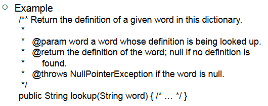 <p>what would the HTML page look like for this documentation comment</p>