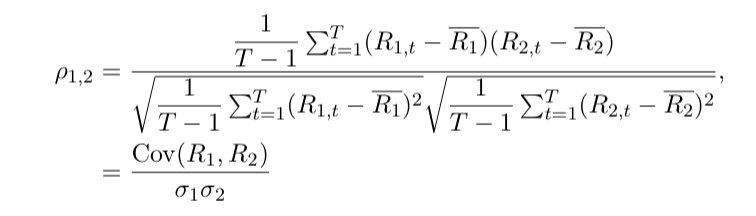 <p>correlation coefficient is estimated as:</p>
